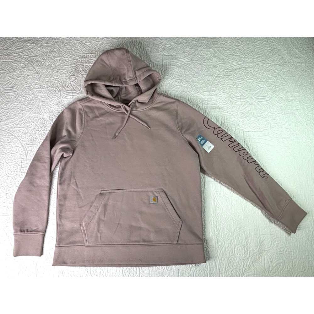 Carhartt Rain Defender Relaxed‎ Fit Hoodie TS5996-W Womens Size L Rose LS NNT